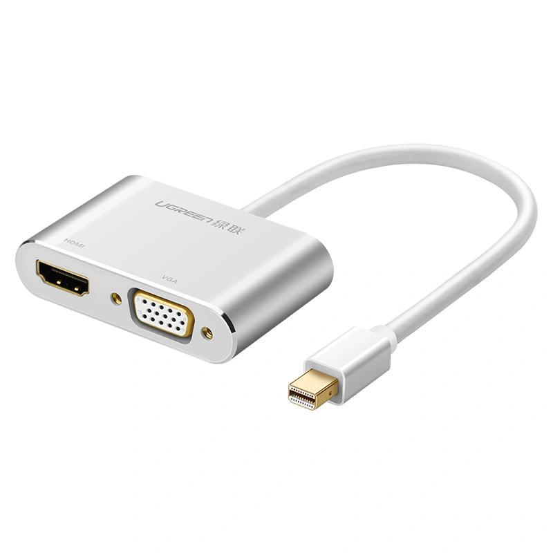 UGREEN MD115 Mini DP to HDMI + VGA Converter -Silver