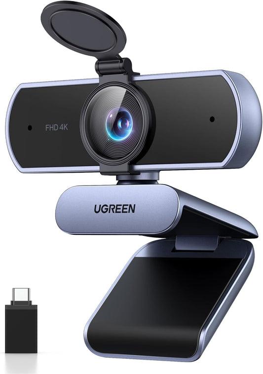 UGREEN CM831 USB 4K Ultra HD Web Camera with Microphone, Privacy Cover,Autofocus, USB A & USB C Adapter, Plug & Play image 2
