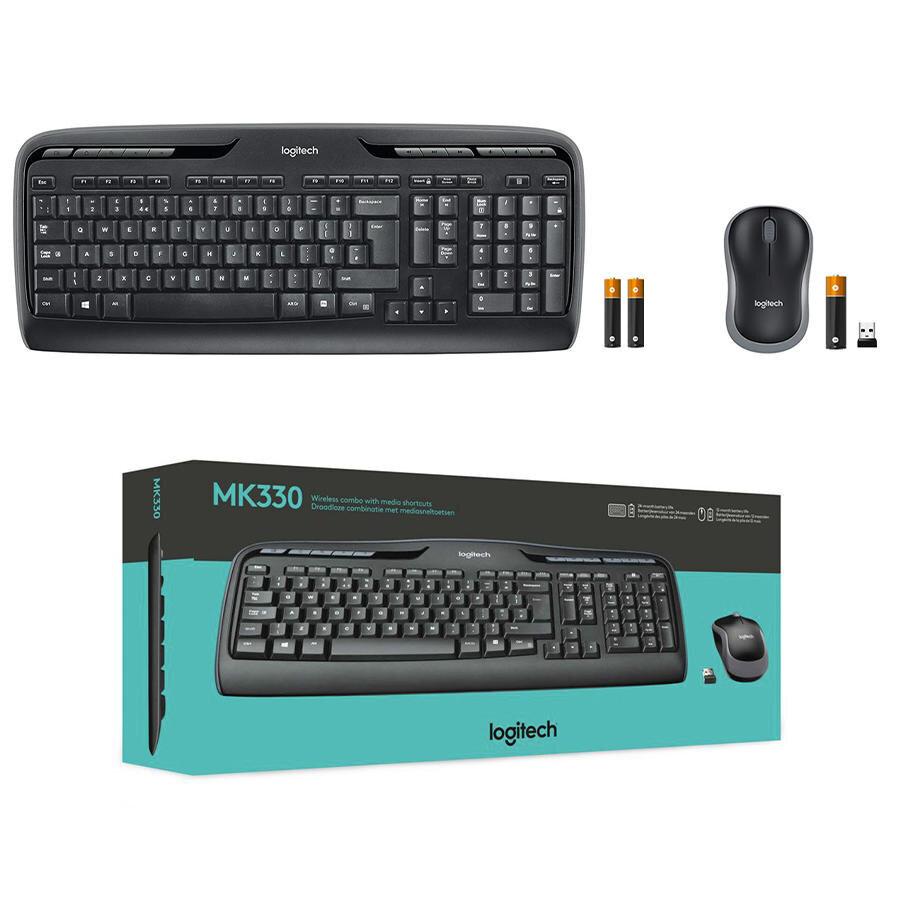 Logitech MK330 Wireless Keyboard & Mouse Combo - Black