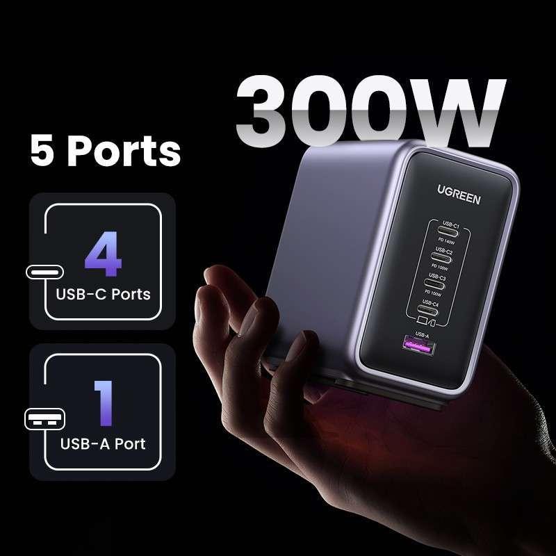 UGREEN CD333 300W nexode with 4*USB C & 1* USB A GaN Fast Charger UK