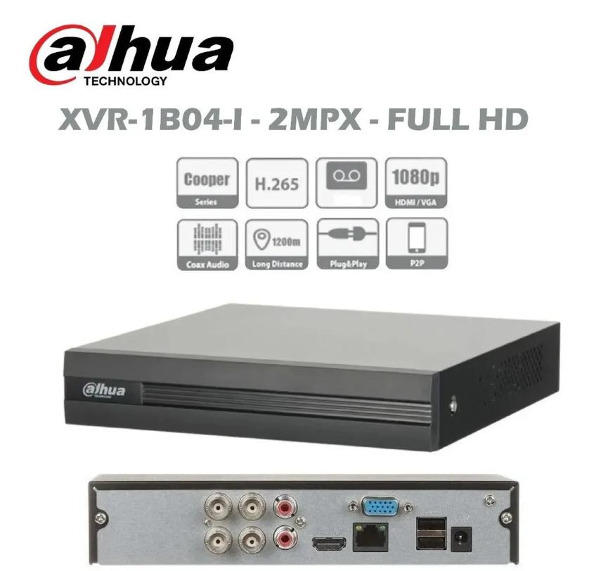Dahua XVR1B04 – 4 Channel 2MP FHD XVR,4 Channel BNC inputs (Analog cameras),Up to 5 IP camera channels (max 2MP each), 1 SATA HDD slot, Supports up... image 4