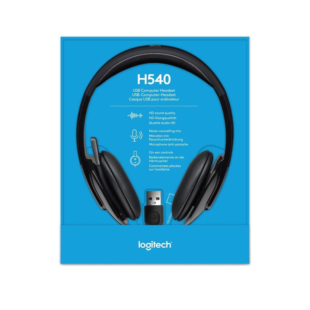 Logitech H540 USB Headset with Noise-Cancelling Mic