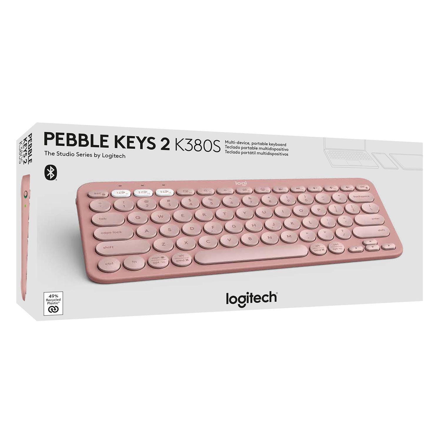 Logitech K380S Multi-Device Bluetooth Keyboard - Tonal ROSE image 2