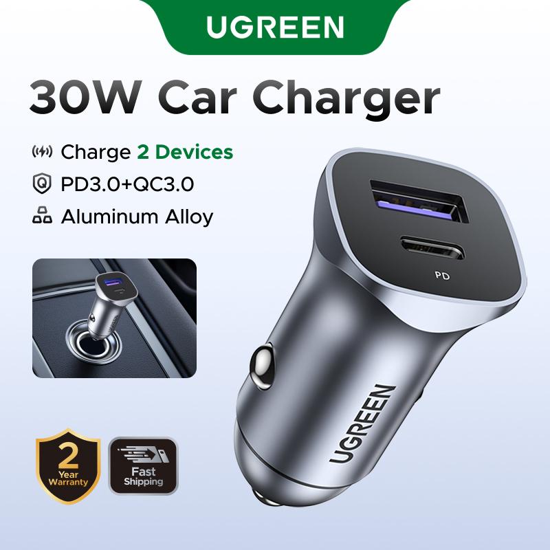 UGREEN CD213 30W CAR charger WITH 1 USB-C /1* USB A ports
