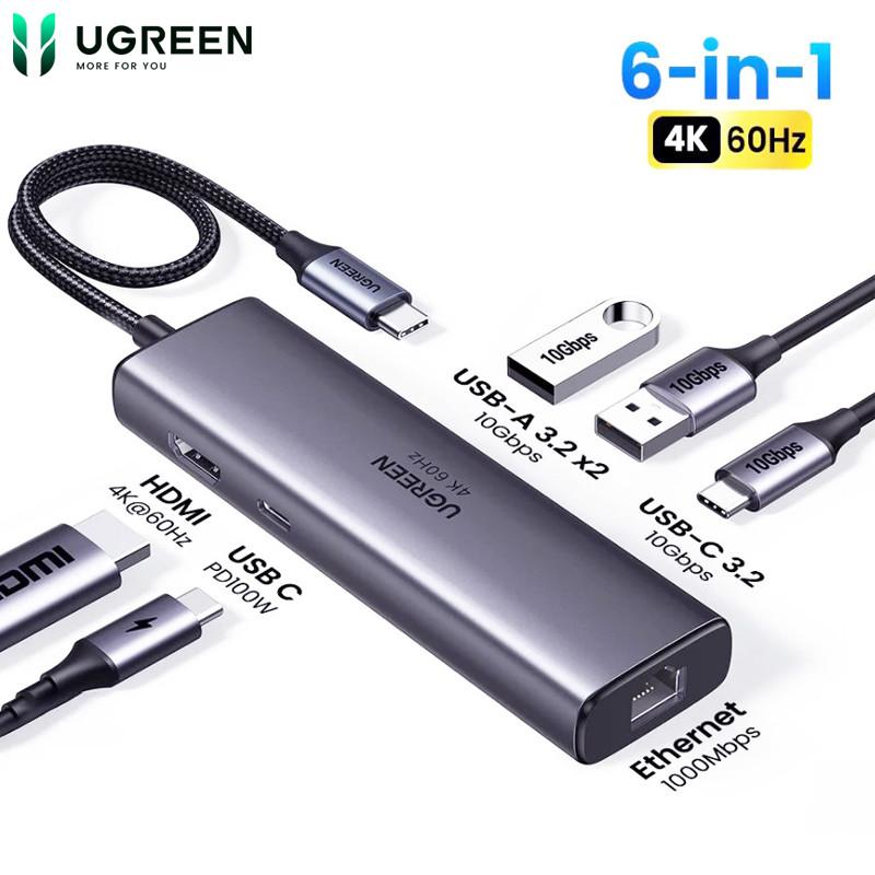 UGREEN CM512 6-in-1 USB-C Dock with HDMI, Gigabit Ethernet and 100W PD