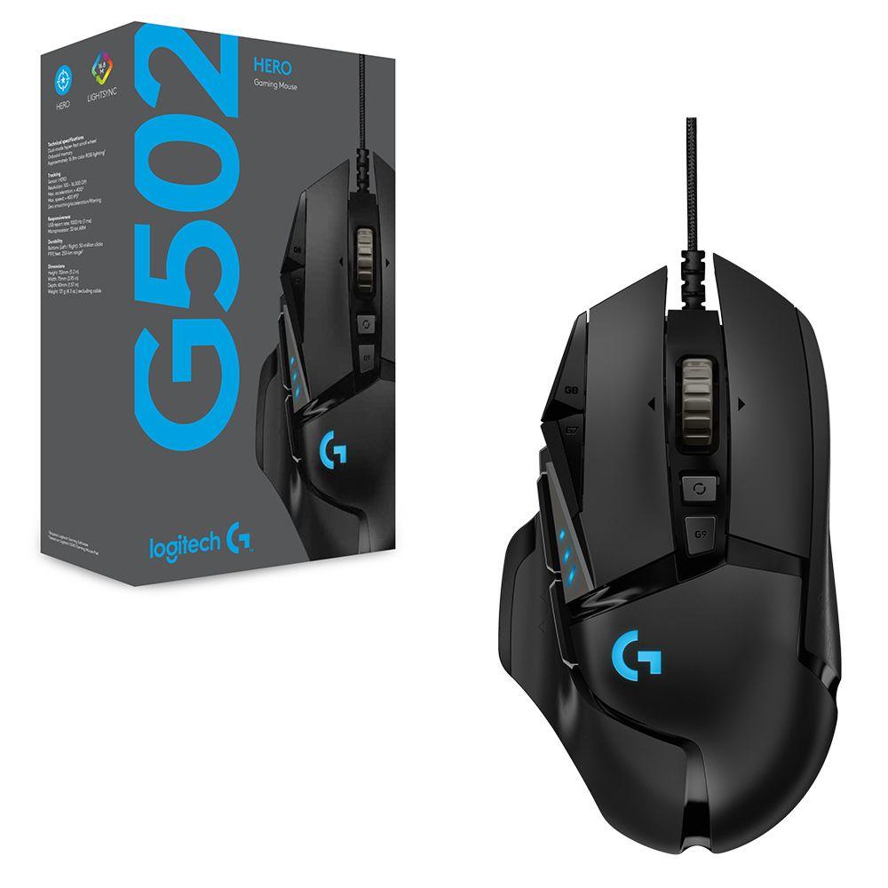 Logitech G502 HERO High Performance Wireless Gaming Mouse-Black image 3