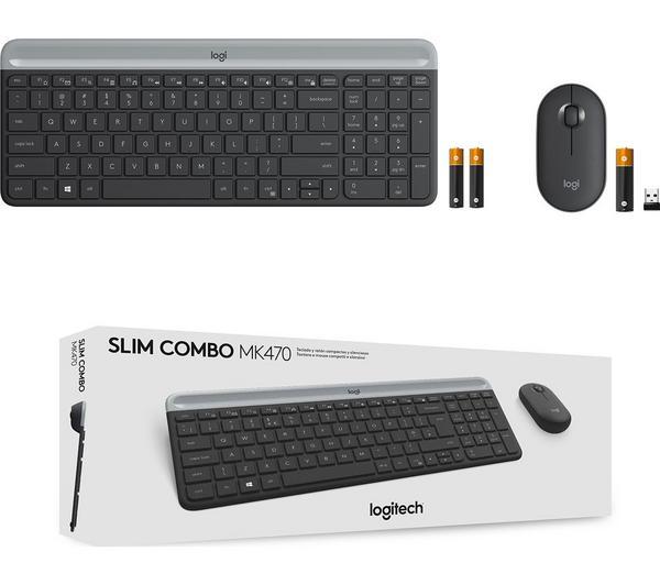 Logitech MK470 Slim Wireless Keyboard and Mouse Combo - Graphite