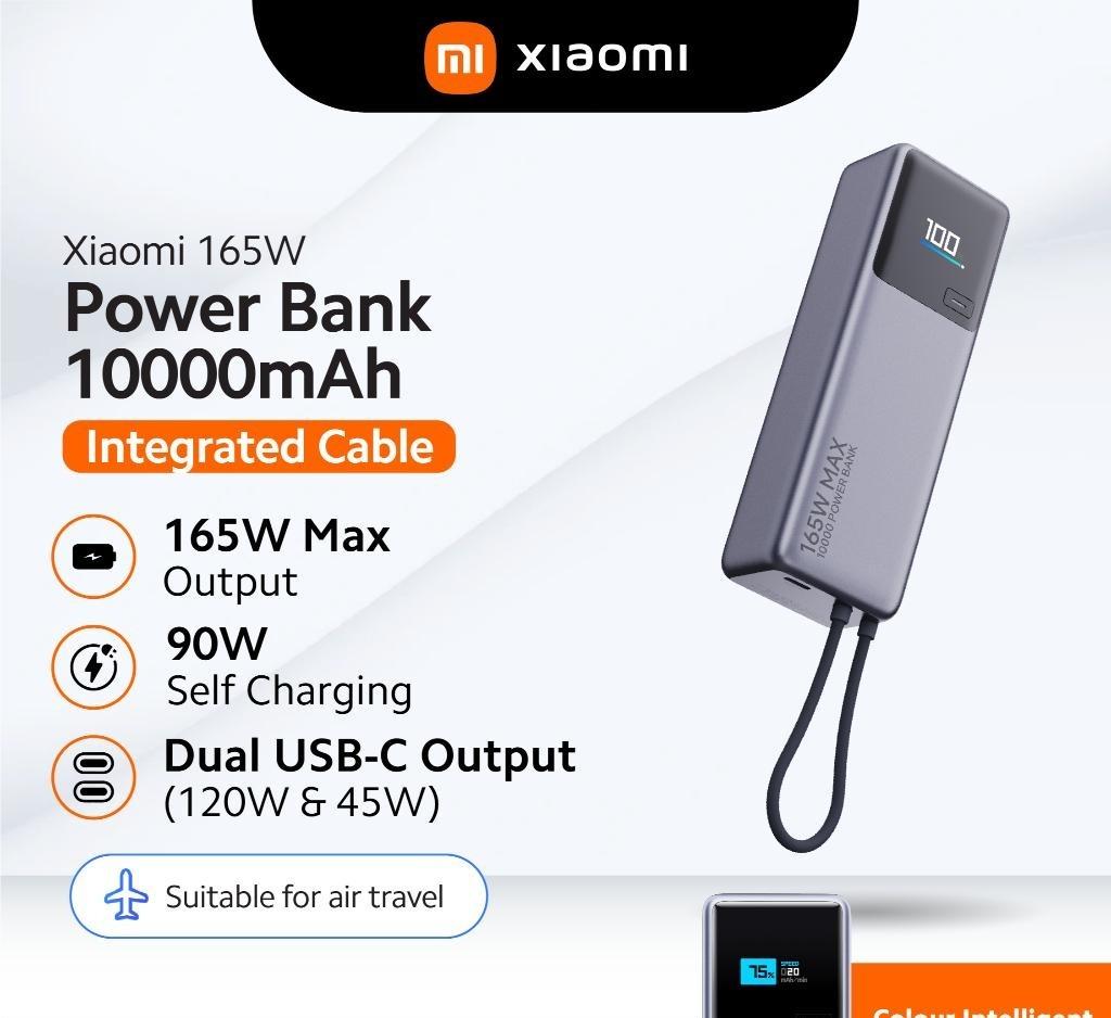XIAOMI 165W POWER BANK 10000MAH (INTEGRATED CABLE) GL