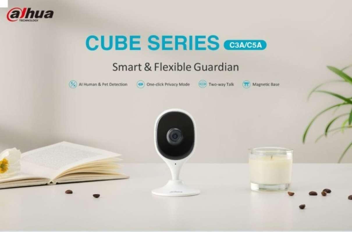 C3A 3MP Indoor Fixed-focal Wi-Fi Cube Network Camera, RJ45 Ethernet & wifi connectivity, FTP;Micro SD card (up to 256 GB); Pan 0° to 360°; pan and...