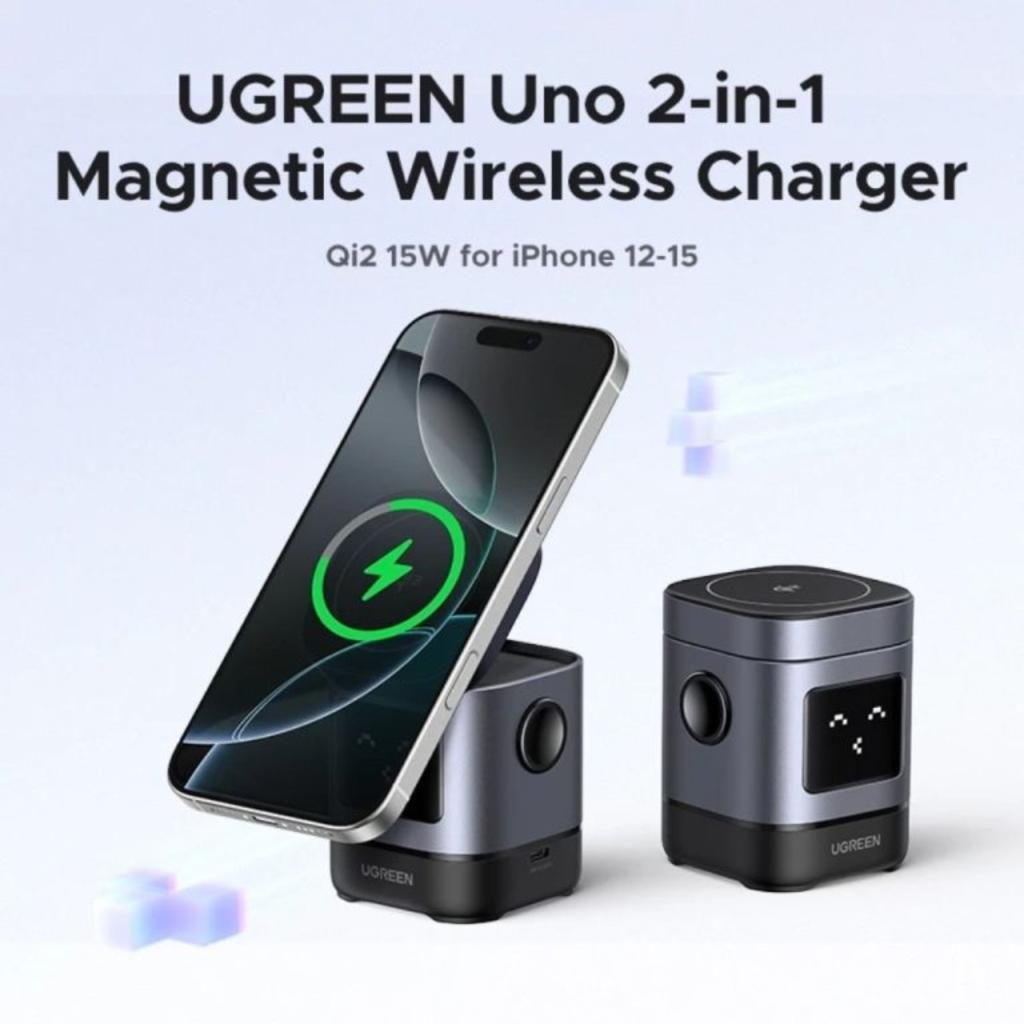 UGREEN W709 Uno 2-in-1 Magnetic Wireless Charger 15W