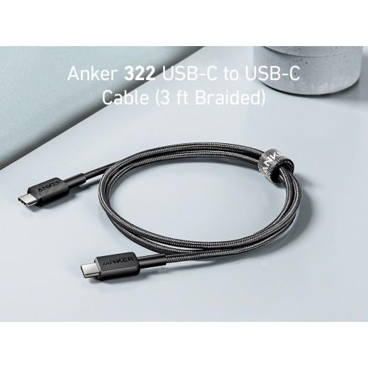 ANKER 322 USB-C TO USB-C CABLE (3FT, 60W, BRAIDED) BLACK image 3