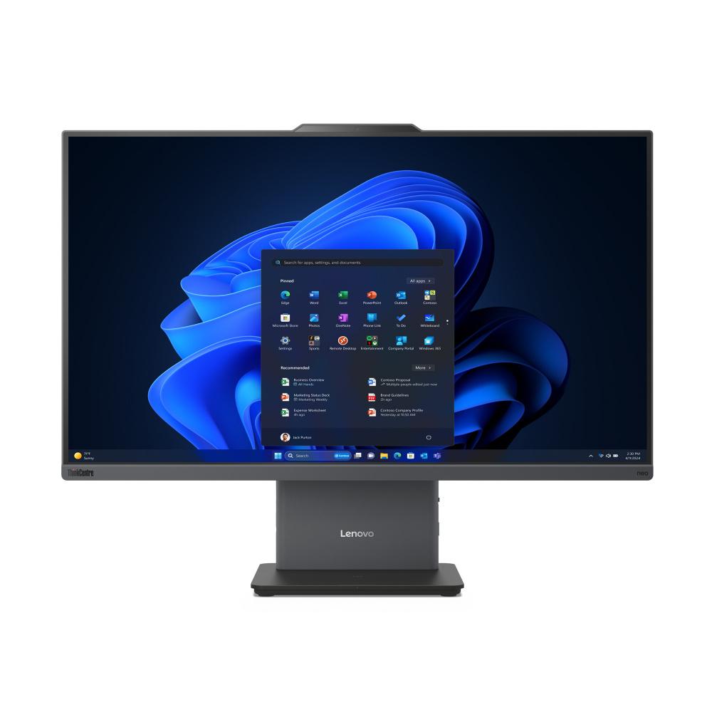 Lenovo Thinkcentre Neo 50a 24 Gen 5, Intel Core 7 240H, 8 GB DDR5-5600, 512GB SSD M.2 2280 PCIe 4.0x4 NVMe, Intel® UHD Graphics, 23.8'' monitor image 2