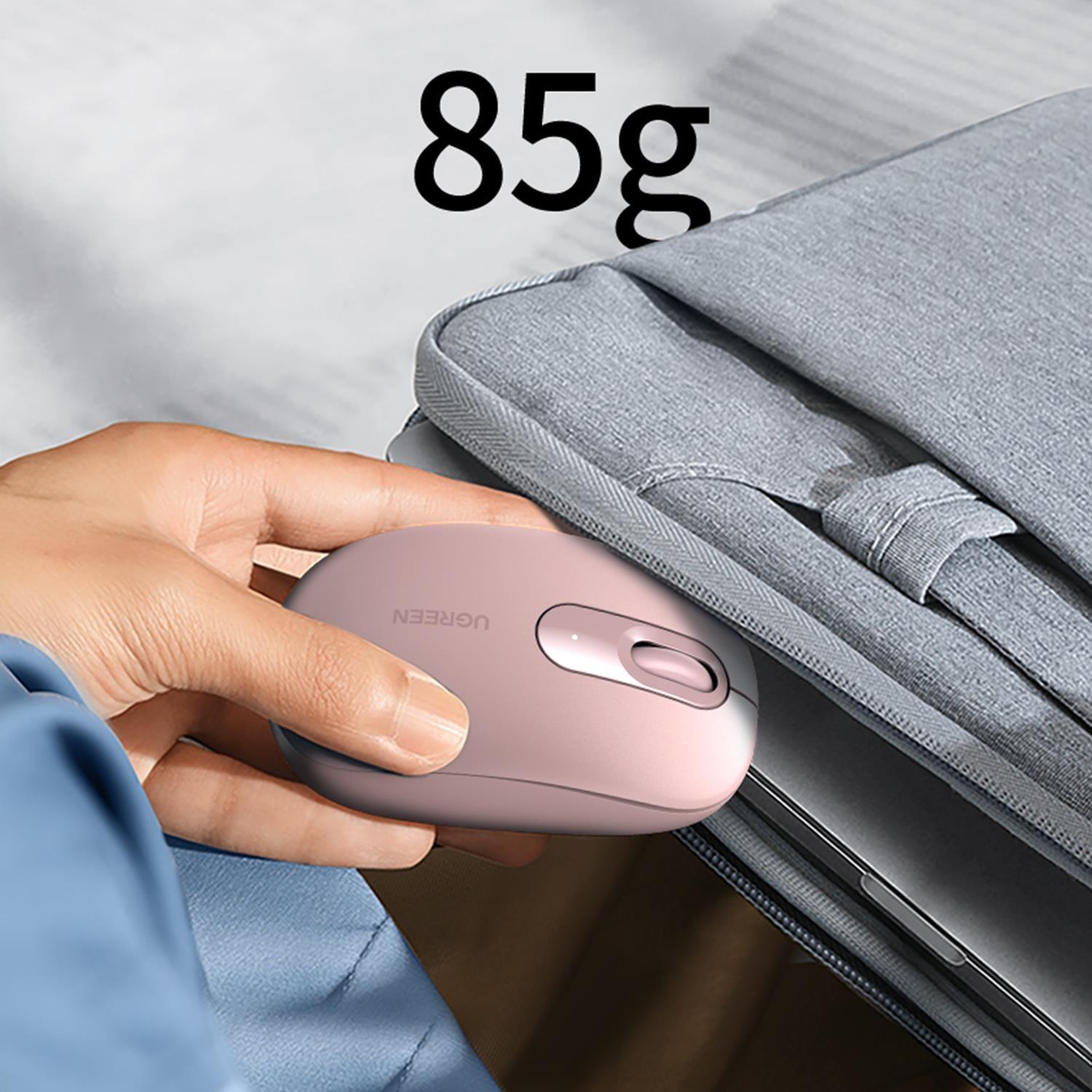 UGREEN MU105 2.4G Wireless Mouse (With Long Life Battery) -Cherry Pink