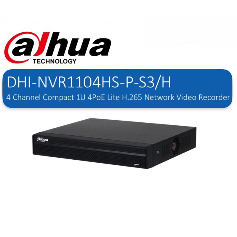 DAHUA NVR1104HS-P-S3/H(V2.0) – 4‑Channel PoE NVR, Embedded Linux Operating system, 10/100/1000 Mbps Ethernet port, RJ-45 network port; 4-POE PORTS... image 4