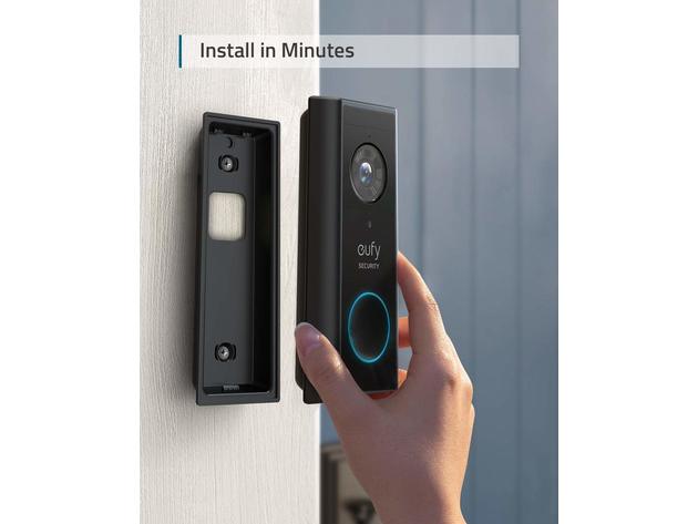 EUFY VIDEO DOORBELL 2K (BATTERY-POWERED) BLACK+WHITE image 3
