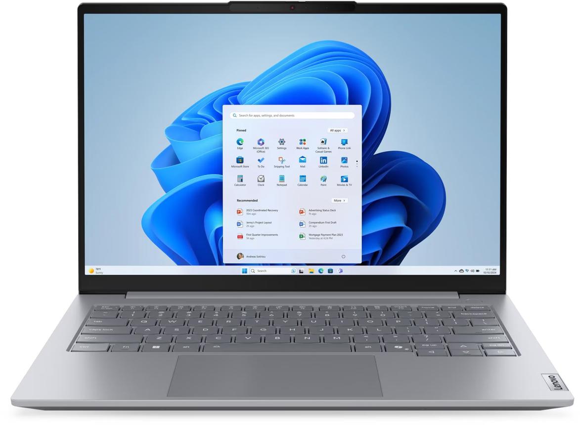 Lenovo ThinkBook 14 G9 IRL, Intel® Core™ 7 240H Processor, Intel® Arc™ Graphics, 8 GB DDR5-5600, 512 GB SSD PCIe 4.0x4 NVMe®, 14" WUXGA