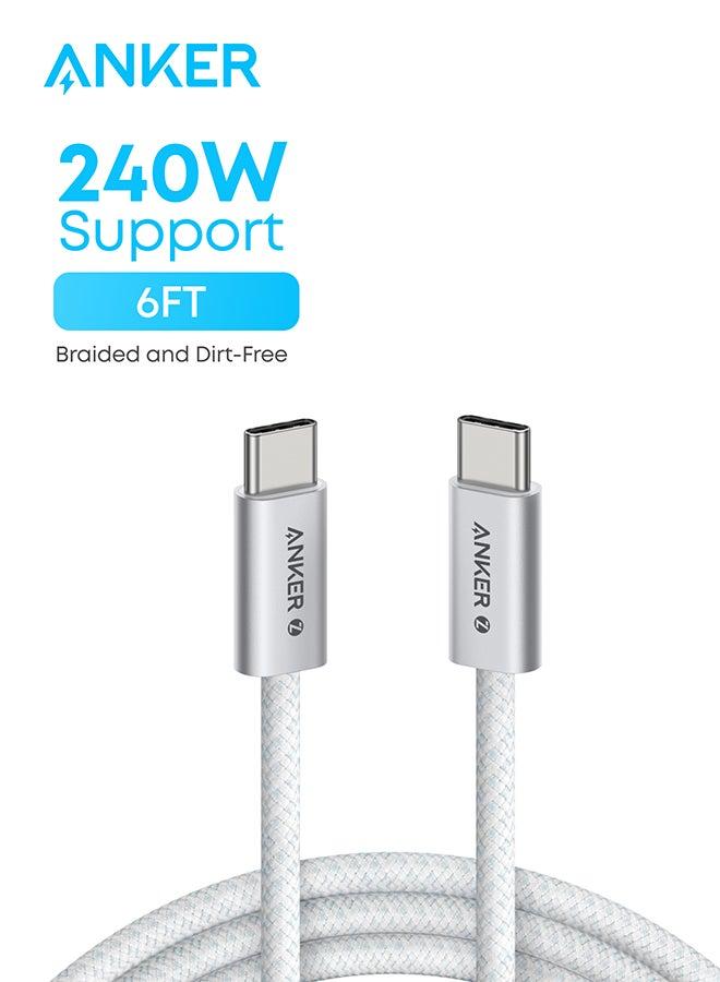 ANKER ZOLO USB-C TO USB-C CABLE (1M, 240W) WHITE (6FT) image 3