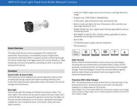 DAHUA IPC B1E49 A IL 4MP Bullet