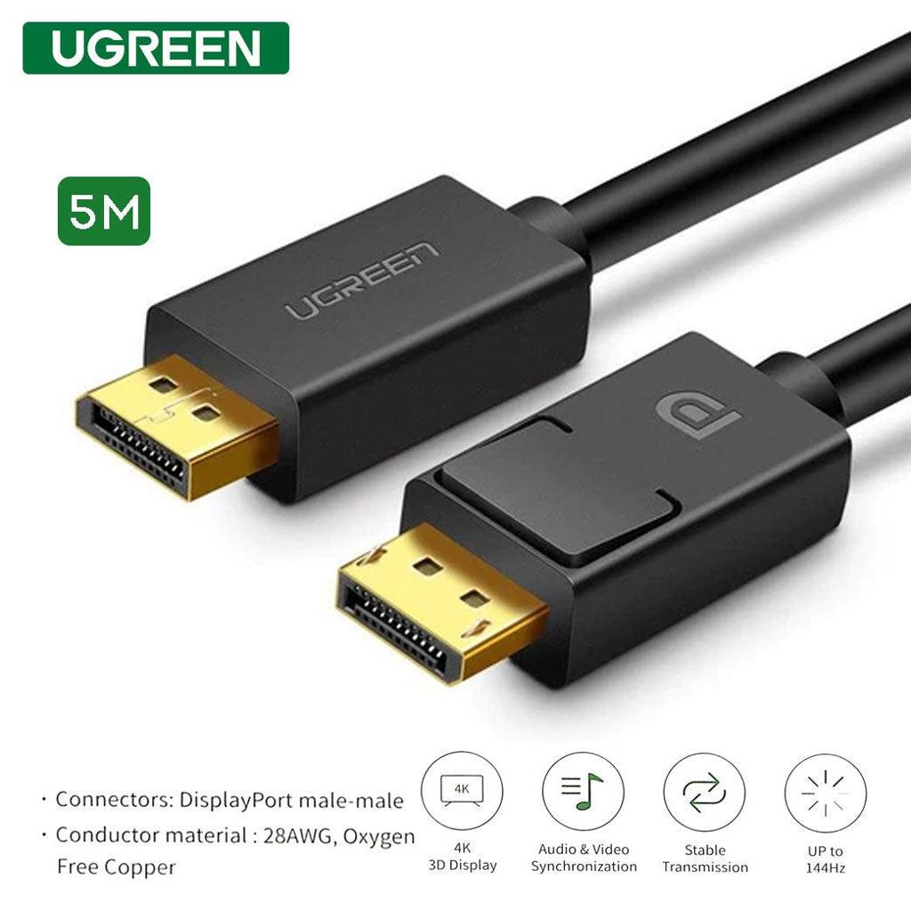 UGREEN DP102 DP Male to Male Cable 5m -Black image 3