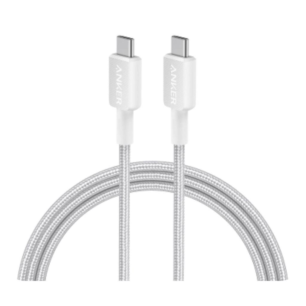 ANKER 322 USB-C TO USB-C CABLE (6FT, 60W, BRAIDED) WHITE image 2
