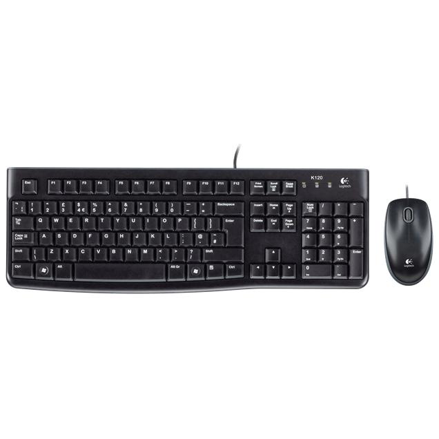 Logitech MK120 Wired Keyboard & Mouse Combo -Black image 2