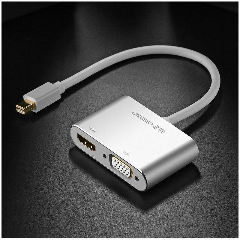 UGREEN MD115 Mini DP to HDMI + VGA Converter -Silver image 2