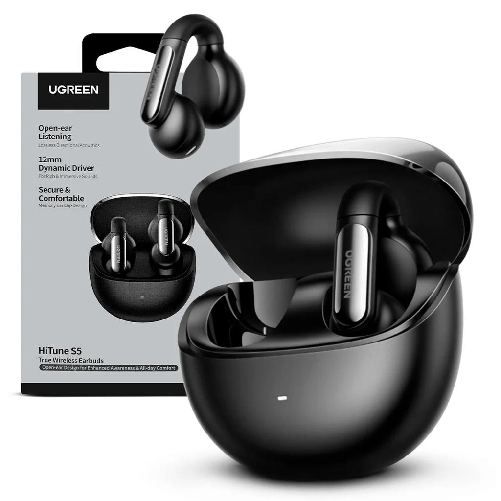 UGREEN WS210 HiTune S5 True Wireless Earbuds, Open-Ear & Smart Noise Cancelling -Black