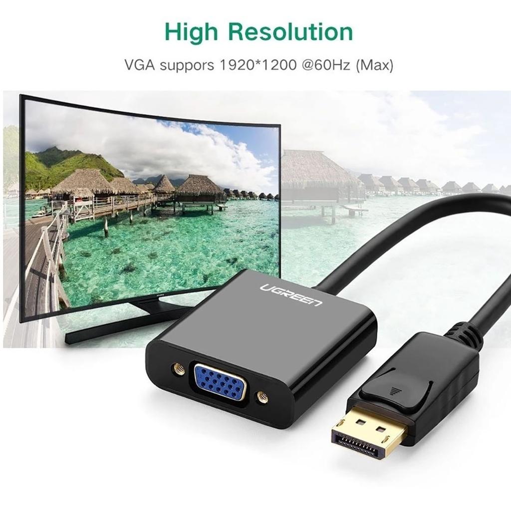 UGREEN DP109 DP Male to VGA Female Converter -Black