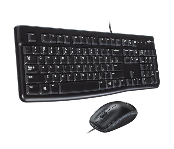 Logitech MK120 Wired Keyboard & Mouse Combo -Black