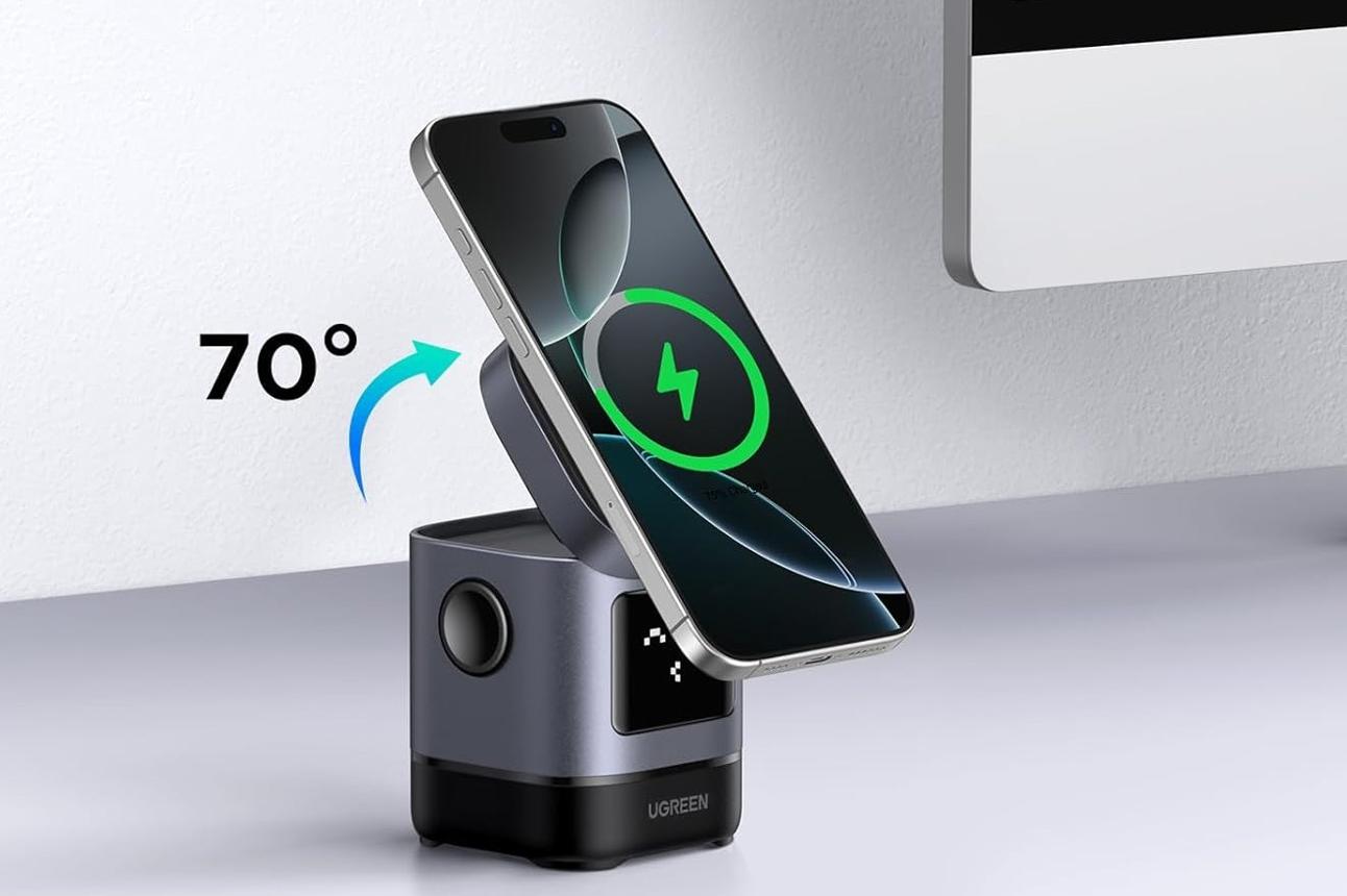UGREEN W709 Uno 2-in-1 Magnetic Wireless Charger 15W image 2