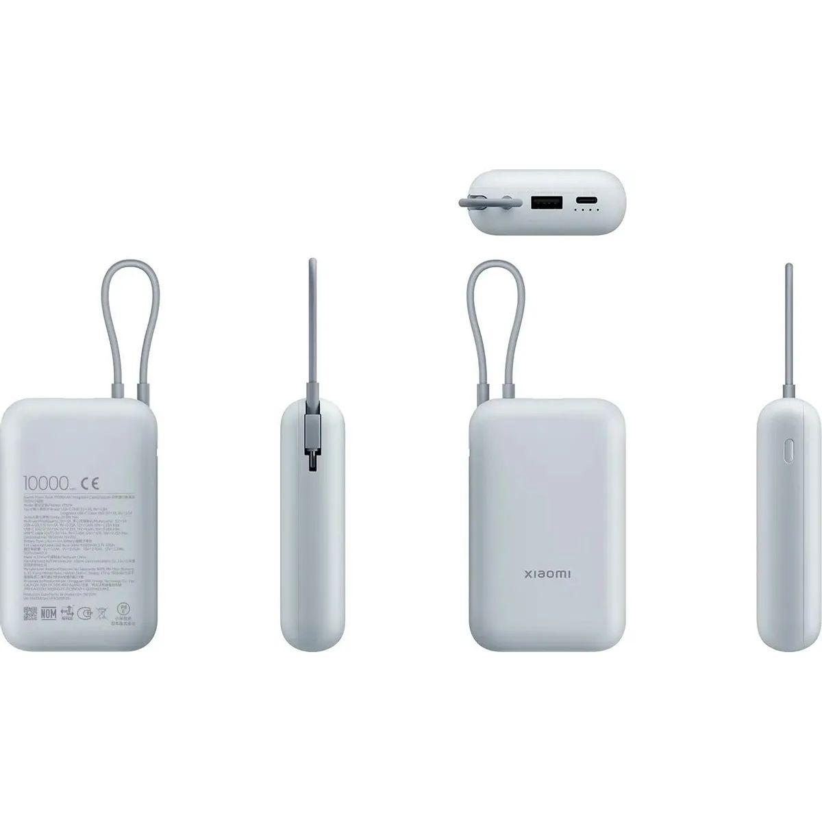 XIAOMI POWER BANK 10000MAH (INTEGRATED CABLE) ICE BLUE GL