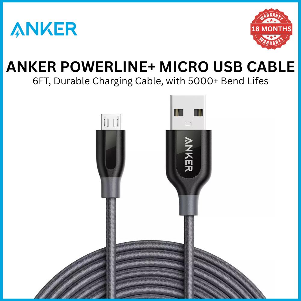 ANKER POWERLINE MICRO USB (6FT) BLACK