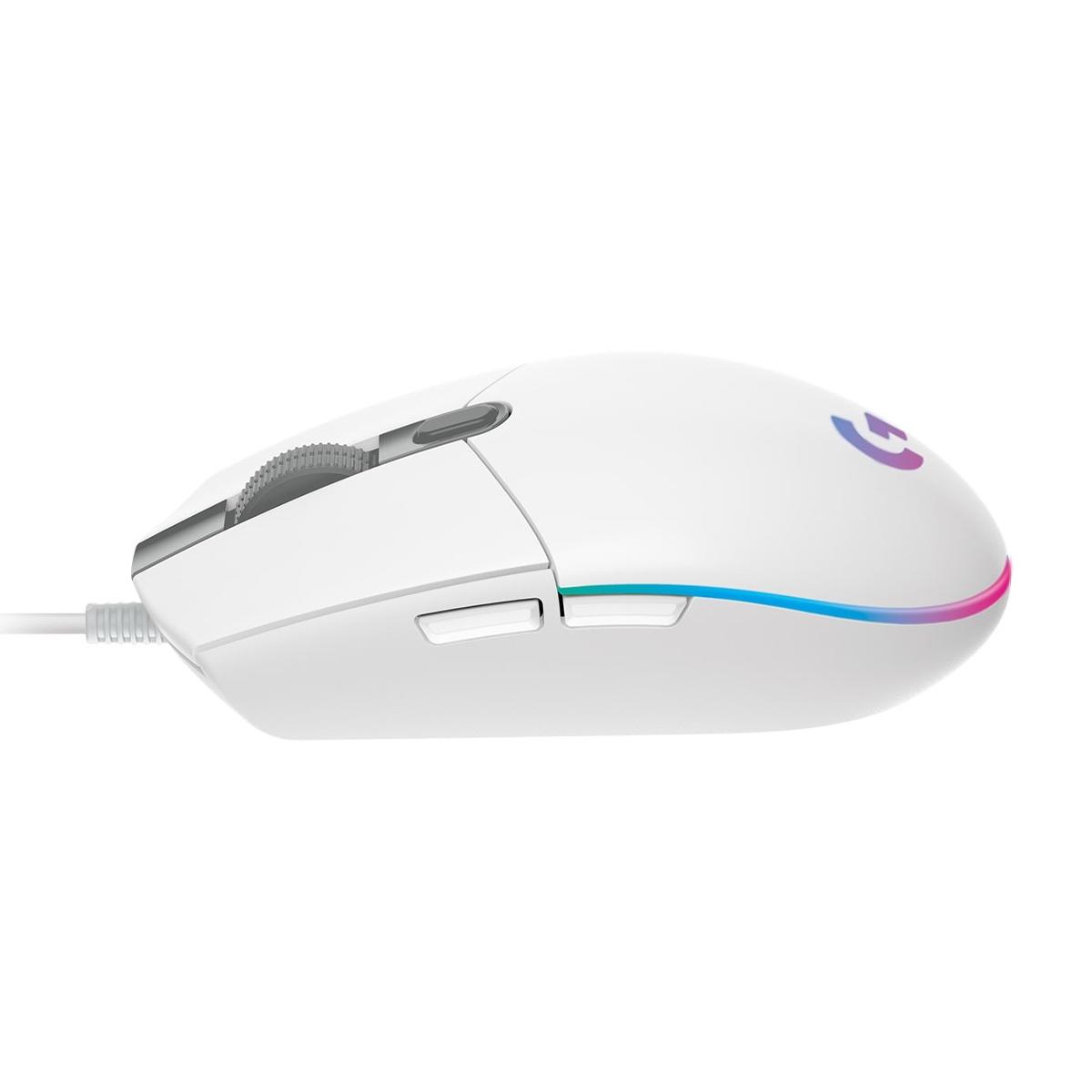 LOGITECH G102 LIGHTSYNC CORDED MOUSE (WHITE) image 2