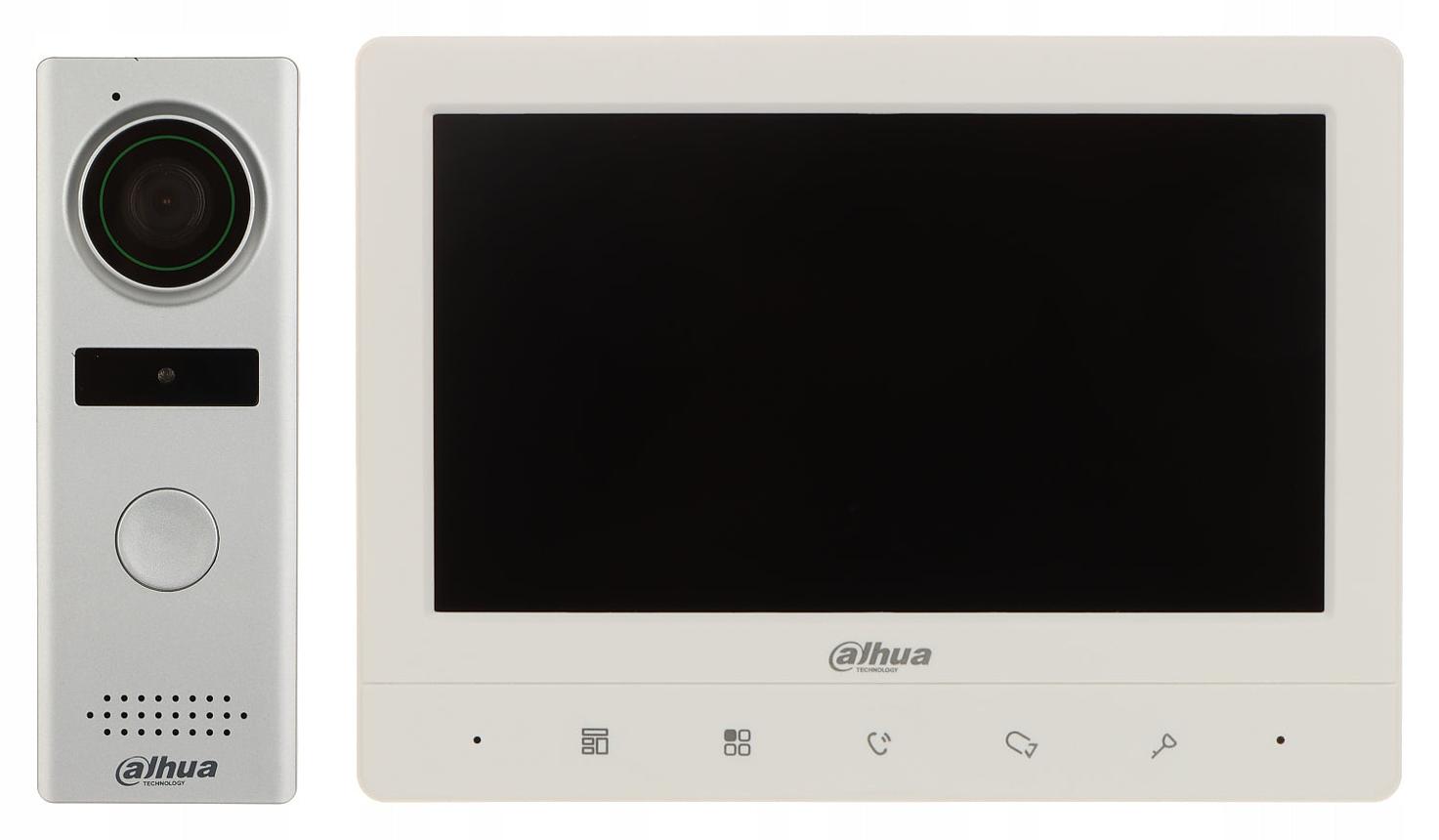 Dahua KTA02 wire analog video intercom kit:Indoor monitor specs: 1024 × 600 resolution, Analog communication,DC 12V/1A, 133.9 × 182.7 × 17.7 mm dim... image 2