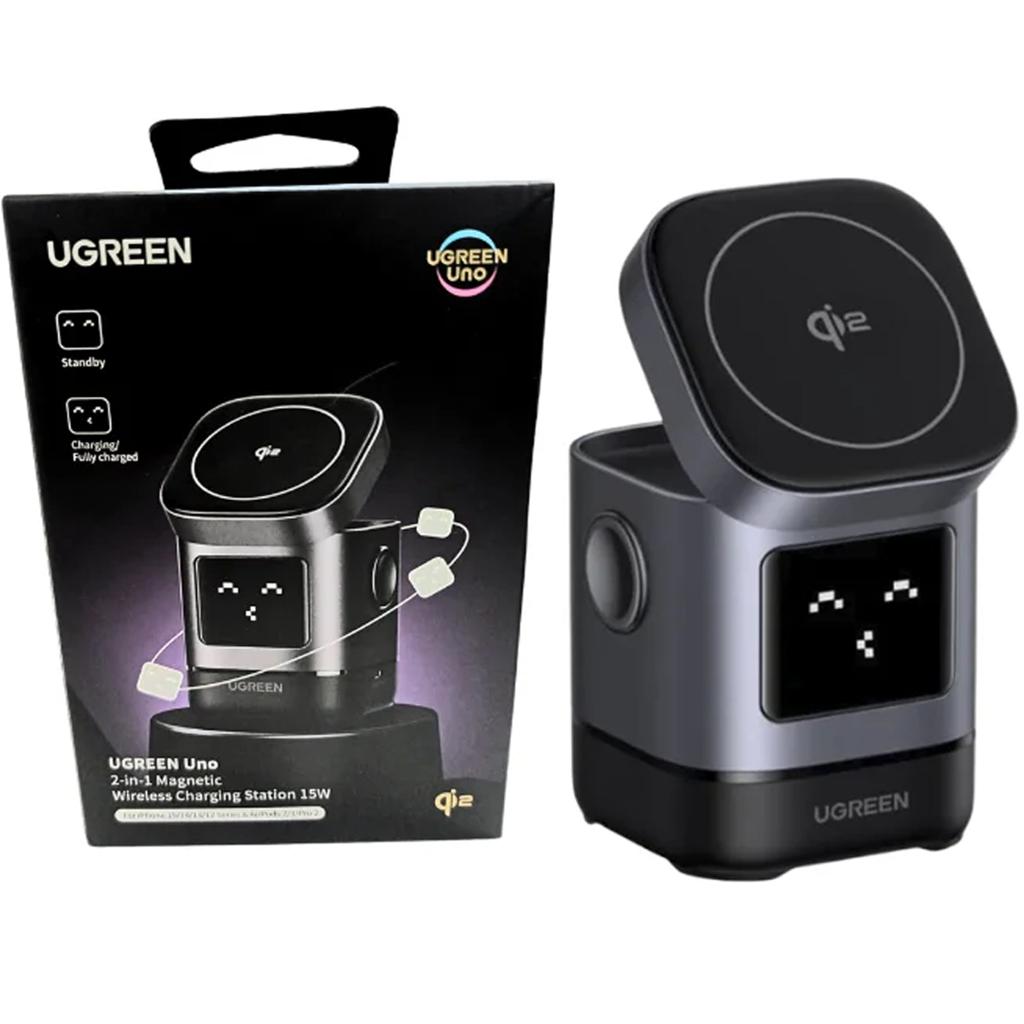 UGREEN W709 Uno 2-in-1 Magnetic Wireless Charger 15W image 3