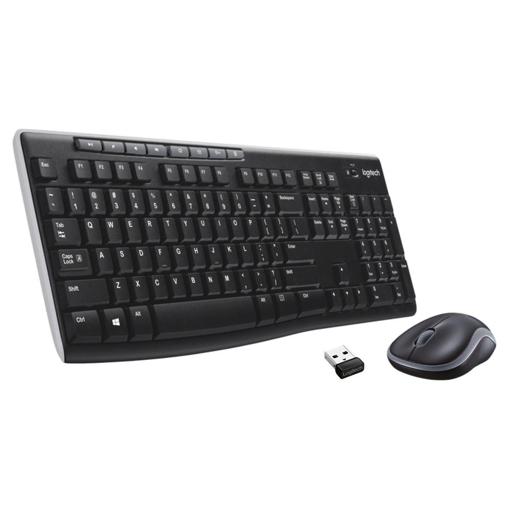 Logitech MK270 Wireless Keyboard & Mouse Combo- Black