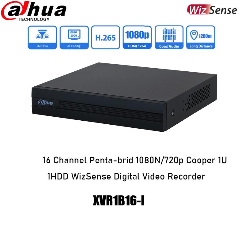 Dahua XVR1B16 16 Channel FHD XVR (DVR),18 IP camera channels (max 6MP each),1 SATA HDD slot, Supports up to 16TB HDD,Connectivity:HDMI + VGA(up to... image 4
